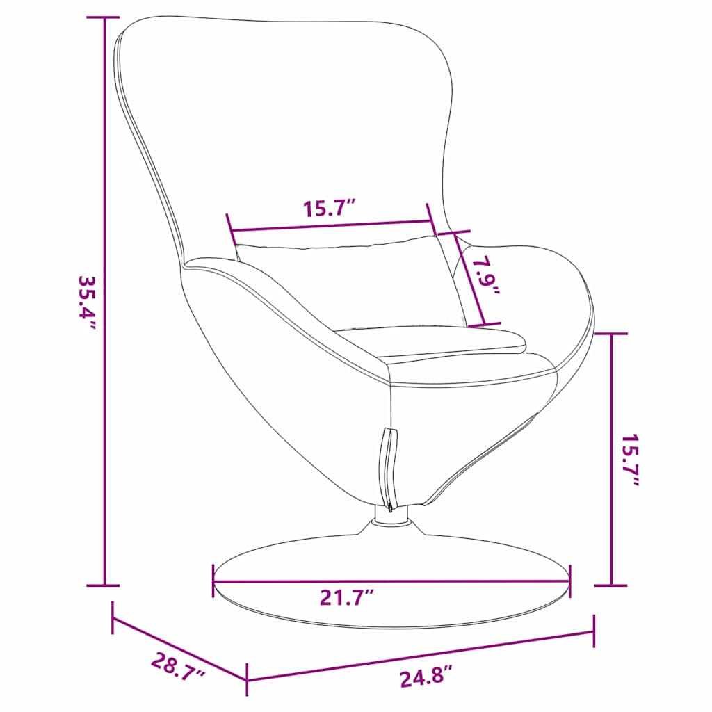 Lenestol Grå Mørkegrå Egg Stol Stoff
