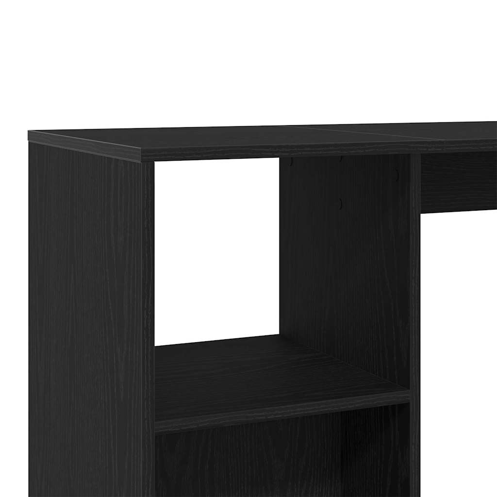 Barbord med hylle Svart Eik 102,5x46x103,5 cm Konstruert Tre