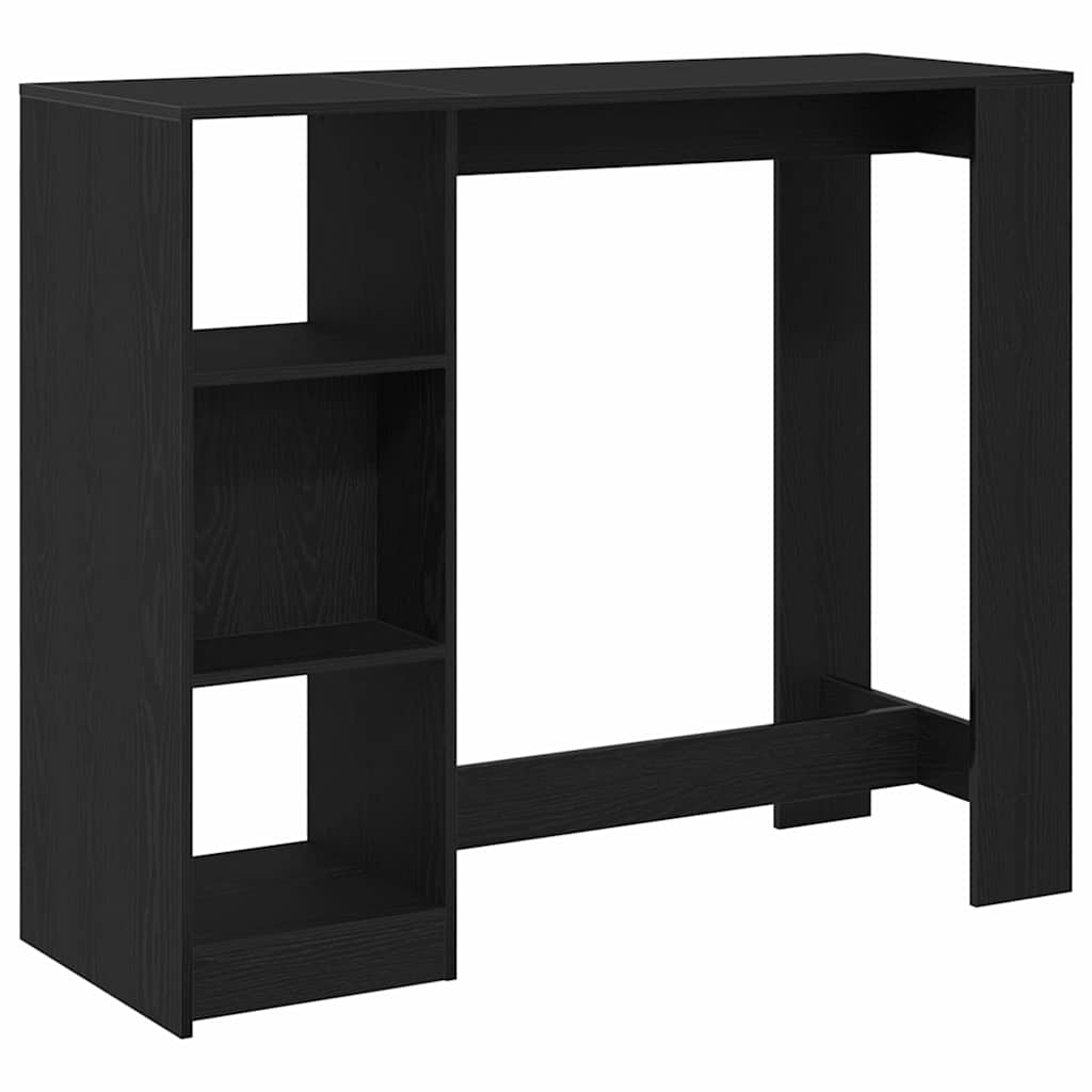 Barbord med hylle Svart Eik 102,5x46x103,5 cm Konstruert Tre