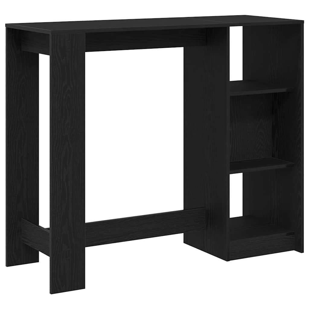 Barbord med hylle Svart Eik 102,5x46x103,5 cm Konstruert Tre