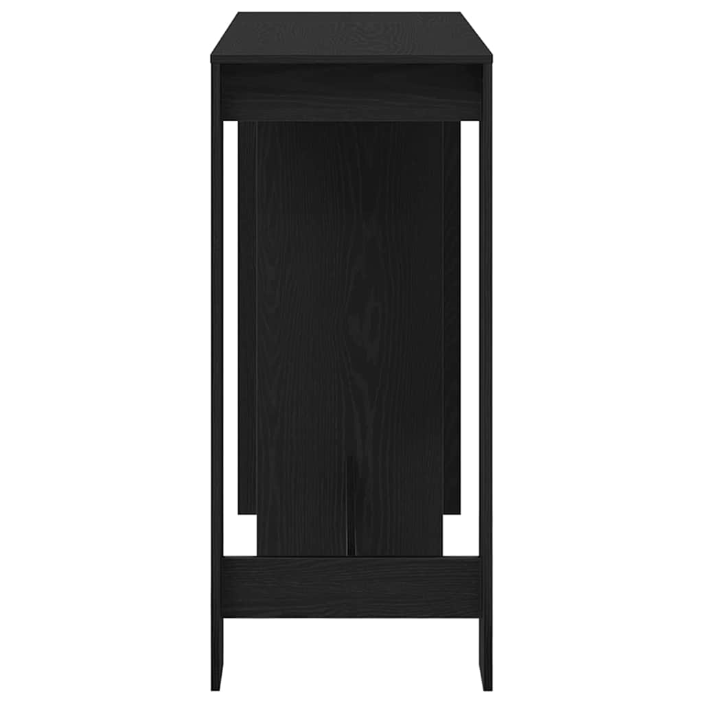 Barbord med hylle Svart Eik 102,5x46x103,5 cm Konstruert Tre