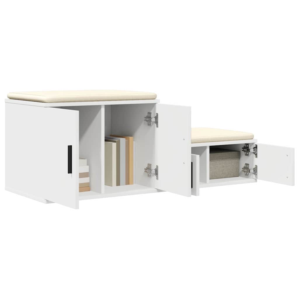 Nattbord Sengbord Hvit 103x41x40 cm