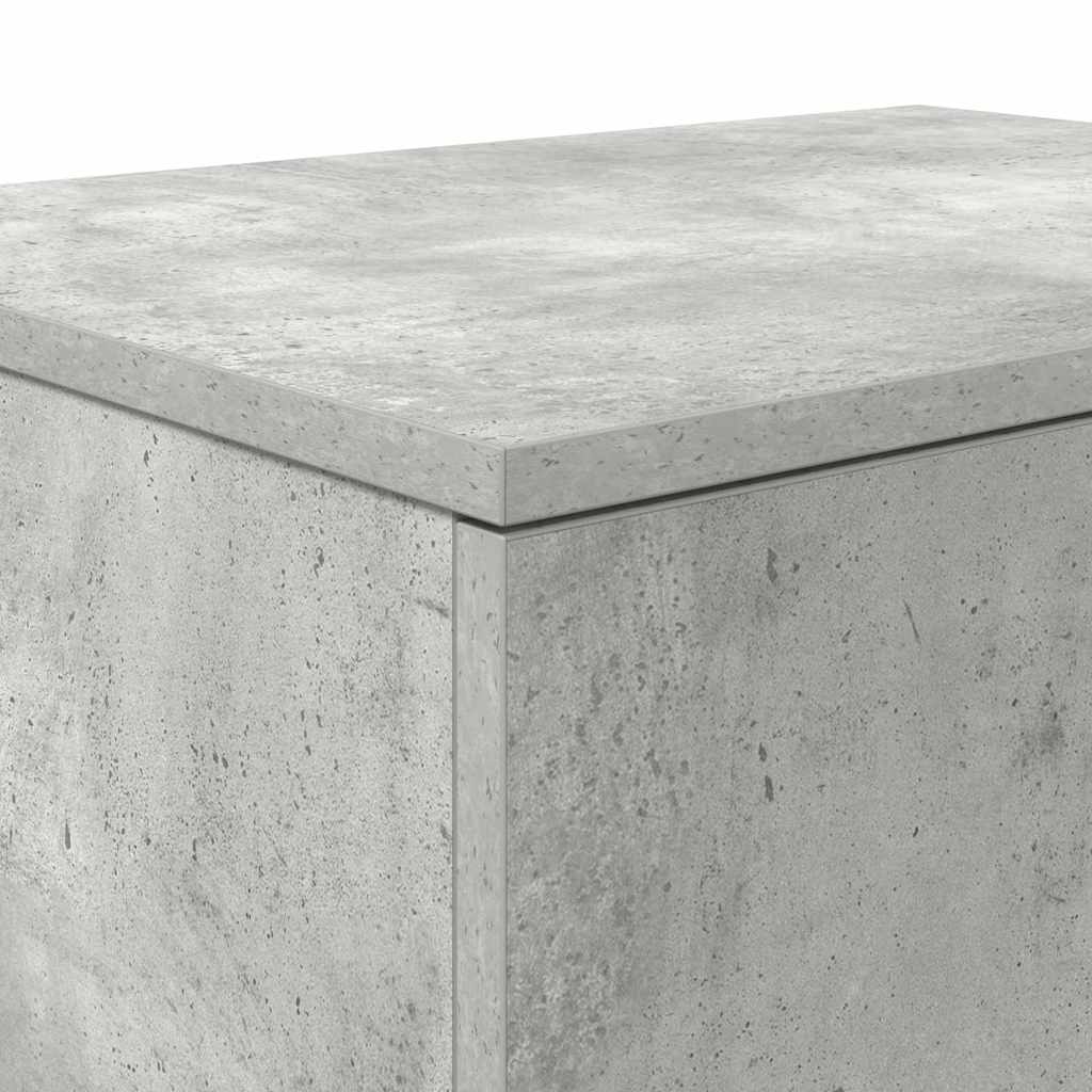 Nattbord Sengbord Betonggrå 103x41x40 cm