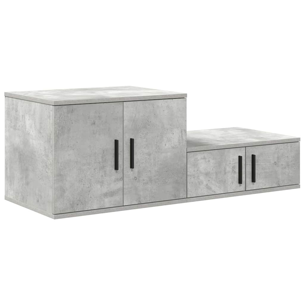 Nattbord Sengbord Betonggrå 103x41x40 cm