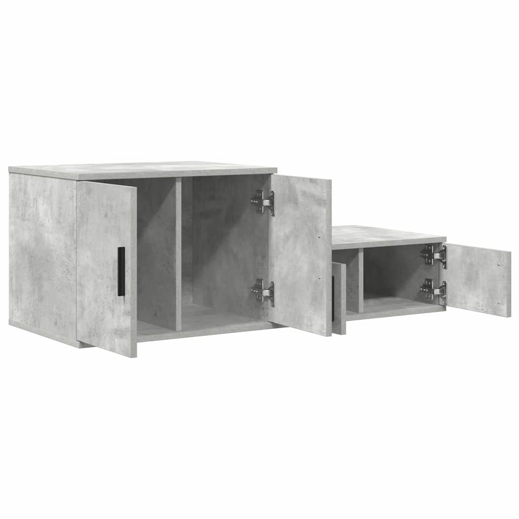 Nattbord Sengbord Betonggrå 103x41x40 cm