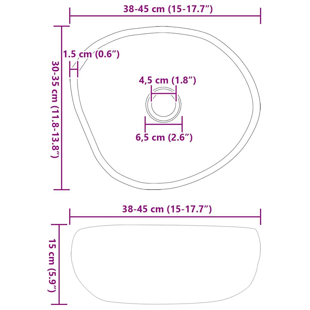Baderomsvask Lysegrå (38-45) x (30-35) x 15 cm Elvestein