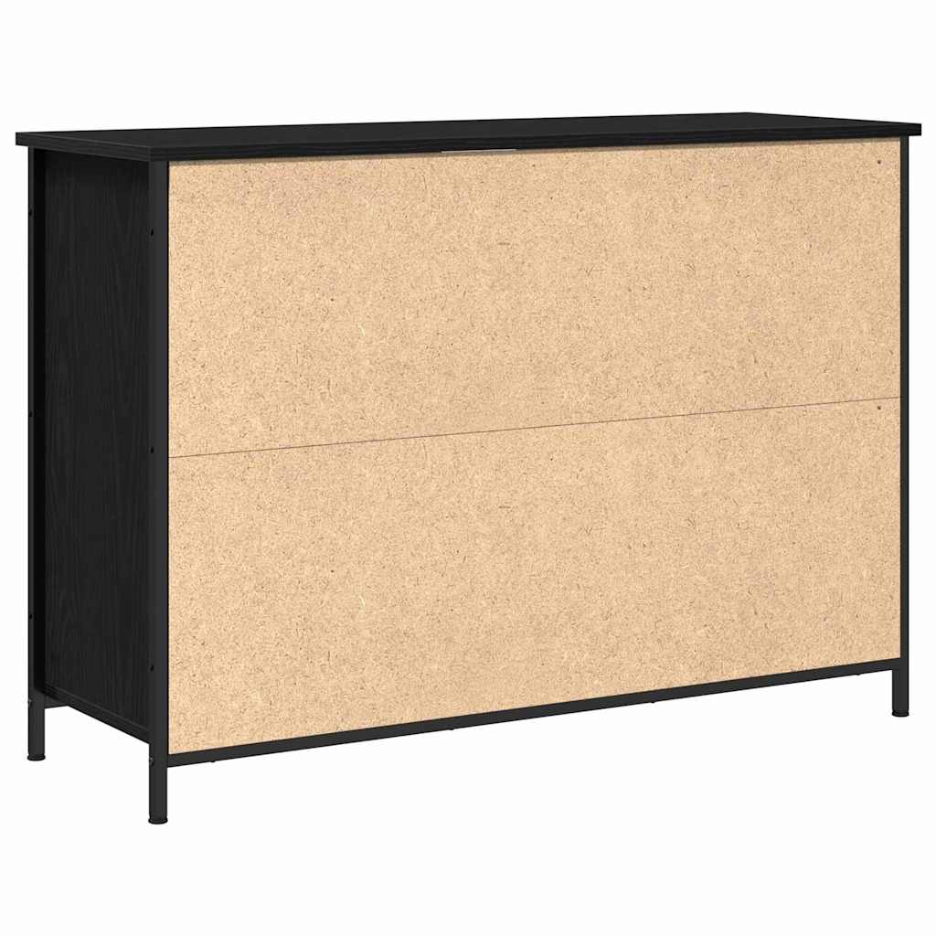 Skjenk Svart Eik 100x35x70 cm