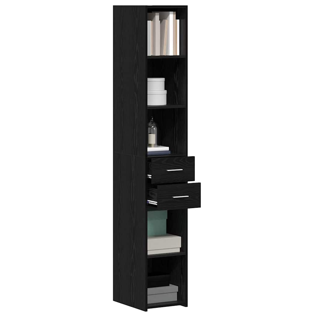Skap Svart Eik 30x42,5x185 cm
