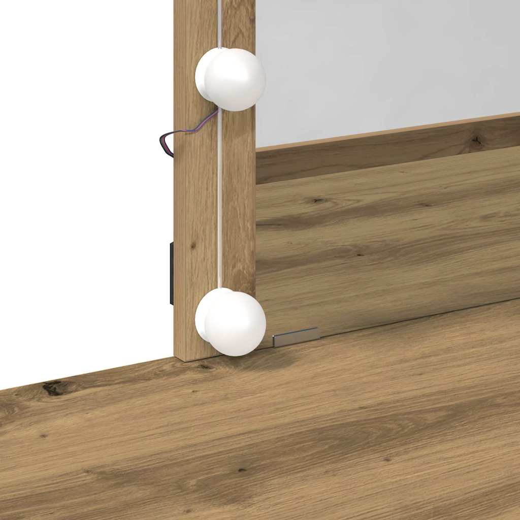 Sminkebord Artisan Eik Speil LED