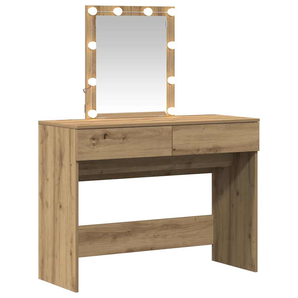 Sminkebord Artisan Eik Speil LED