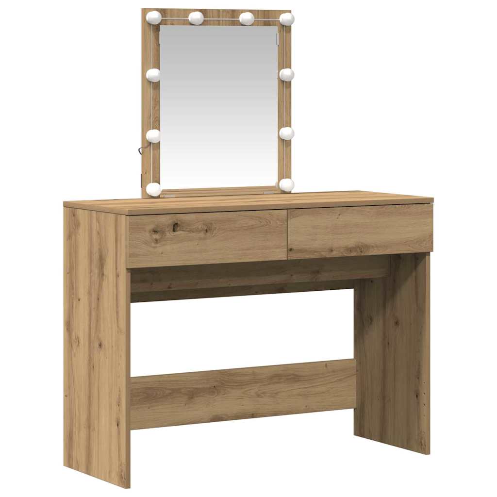 Sminkebord Artisan Eik Speil LED
