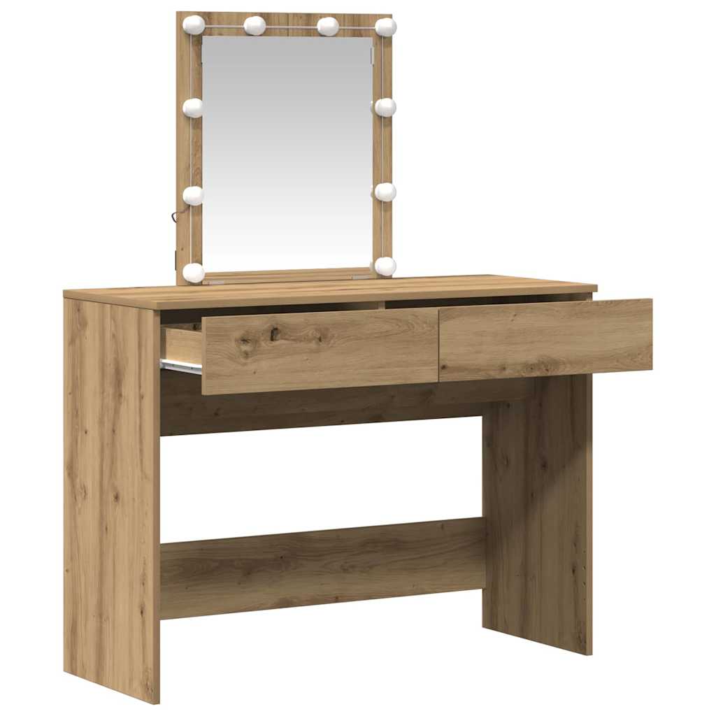 Sminkebord Artisan Eik Speil LED