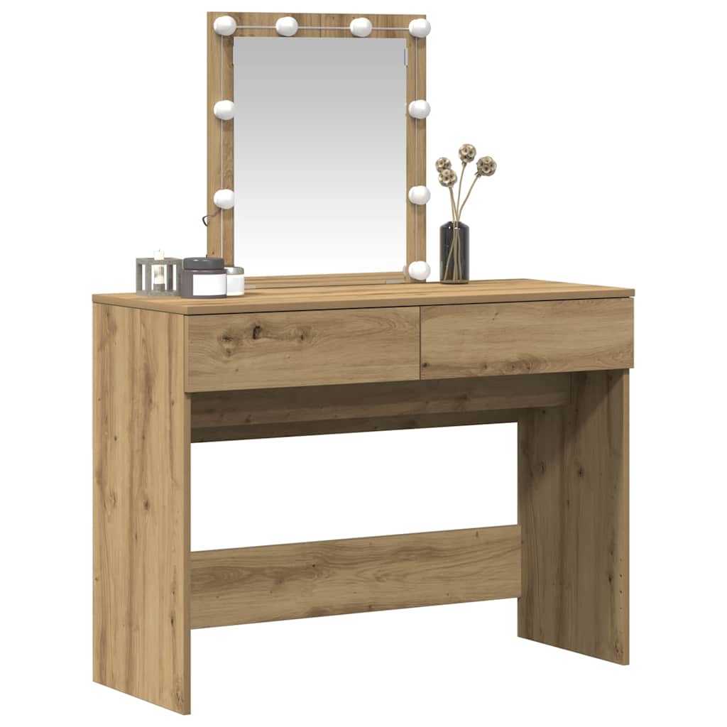 Sminkebord Artisan Eik Speil LED