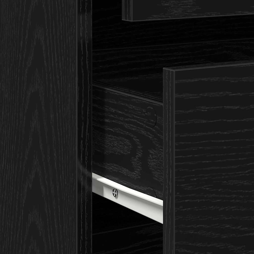 Kommode Svart Eik 80x41x58 cm