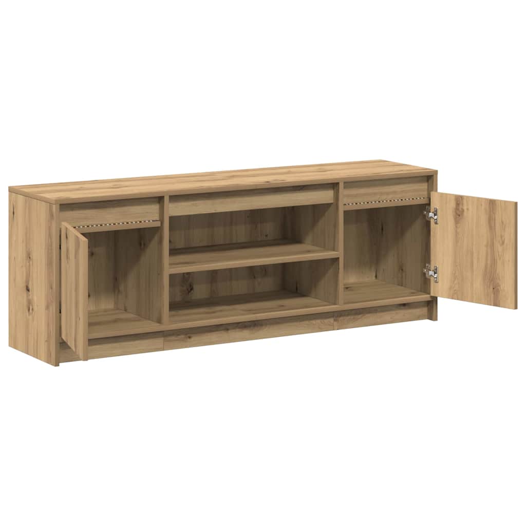 TV-Møbel Artisan Eik TV-skap med LED 139,5x34x50 cm,.