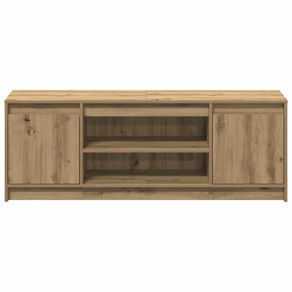 TV-Møbel Artisan Eik TV-skap med LED 139,5x34x50 cm,.