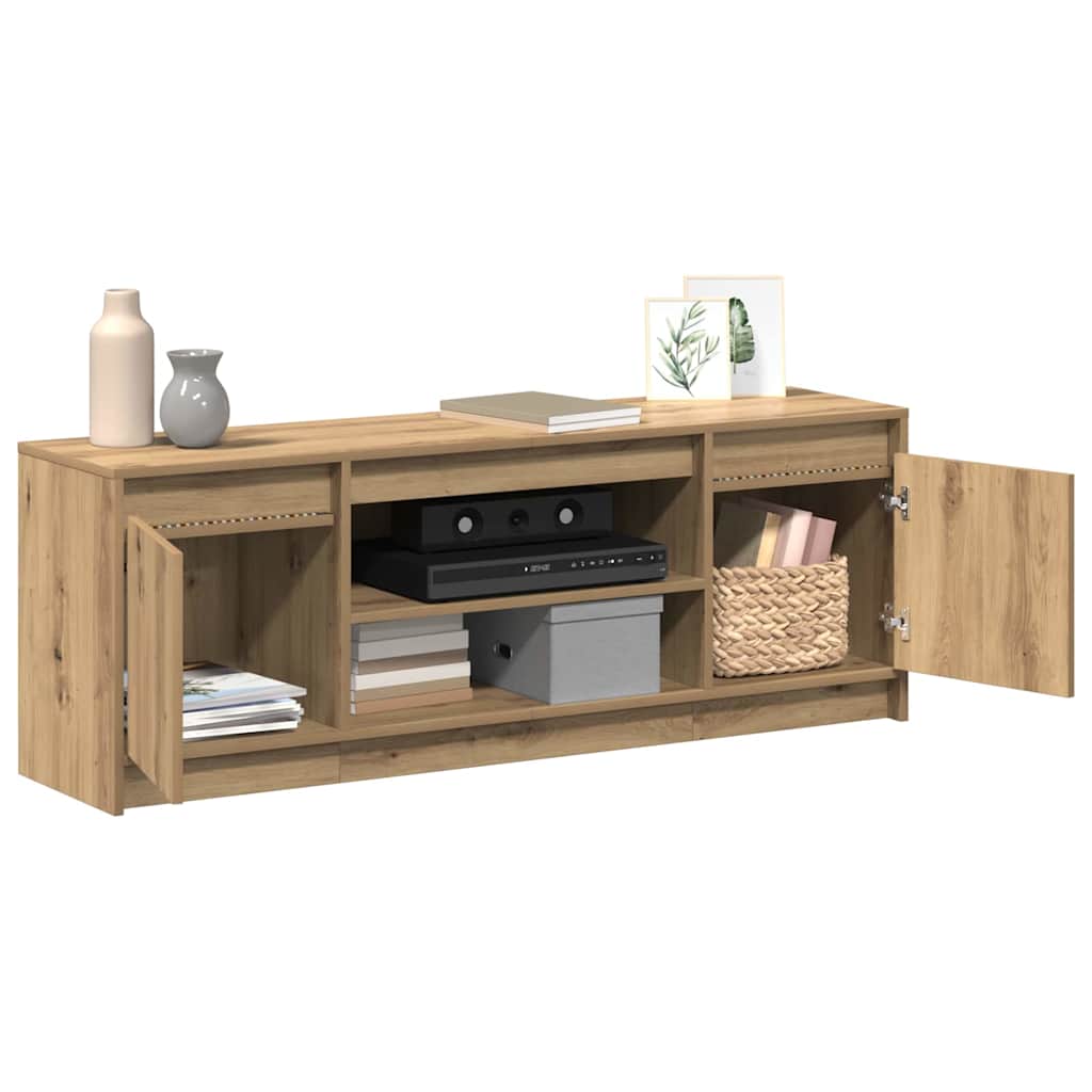 TV-Møbel Artisan Eik TV-skap med LED 139,5x34x50 cm,.