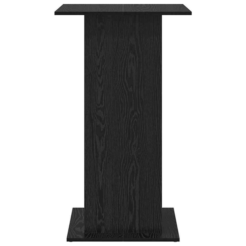 Barbord med Oppbevaring Svart Eik 60x60x102 cm Konstruert Tre