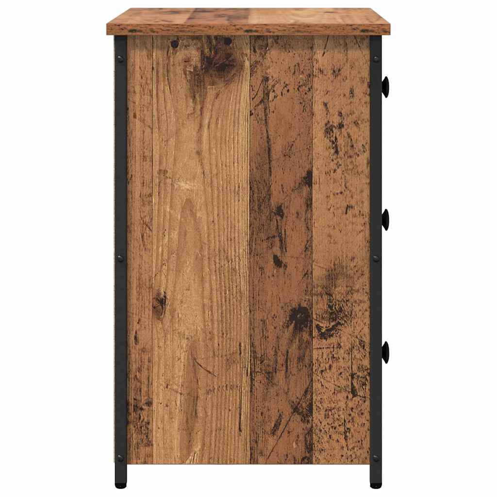 Nattbord Sengbord Gammelt Tre Metall