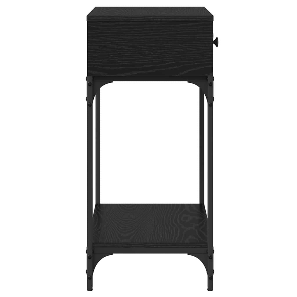avlastningsbord svart eik 75x34.5x75 cm konstruert tre