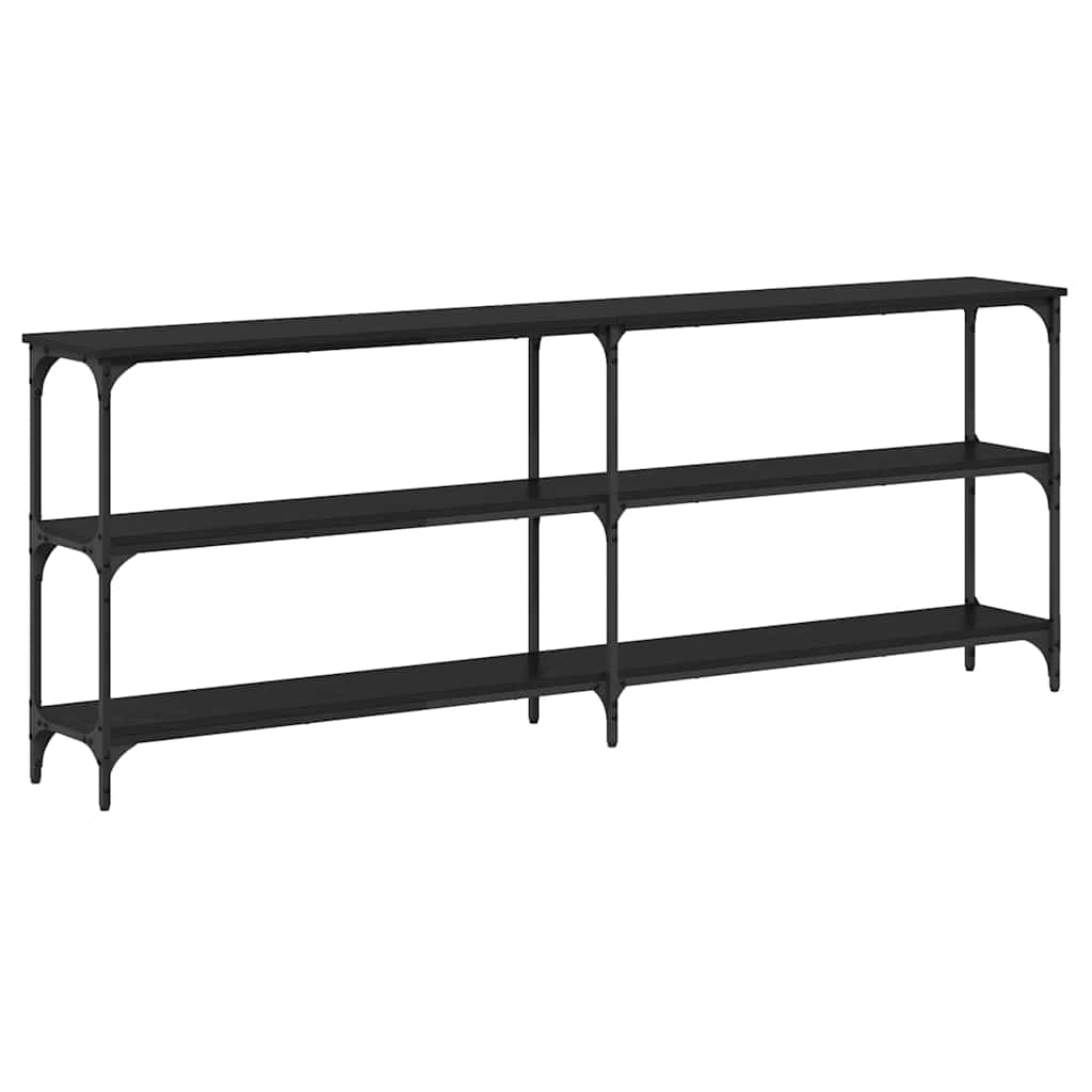 avlastningsbord svart eik 200x29x75 cm konstruert tre