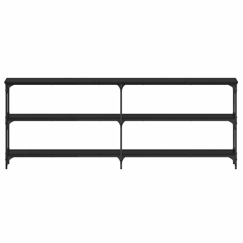 avlastningsbord svart eik 200x29x75 cm konstruert tre