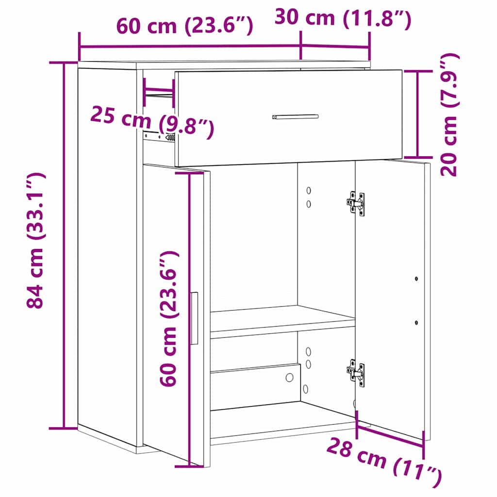 Skjenk Gammelt Tre 79 x 38 x 80 cm