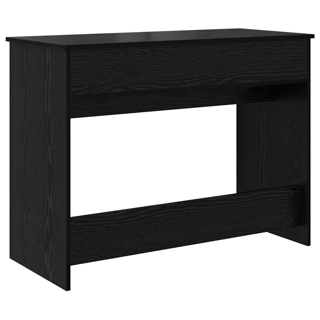 Sminkebord Svart Eik speil 100x45x76 cm