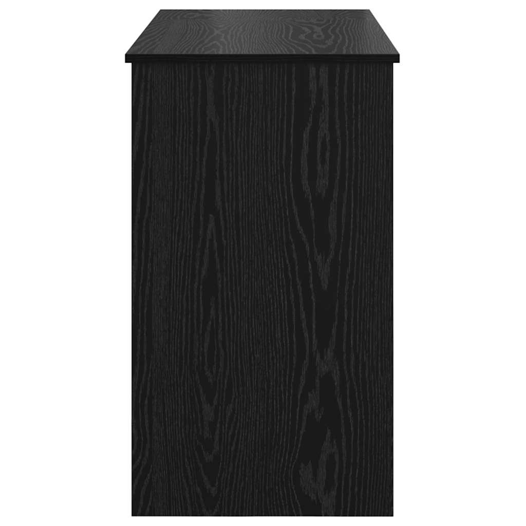 Sminkebord Svart Eik speil 100x45x76 cm