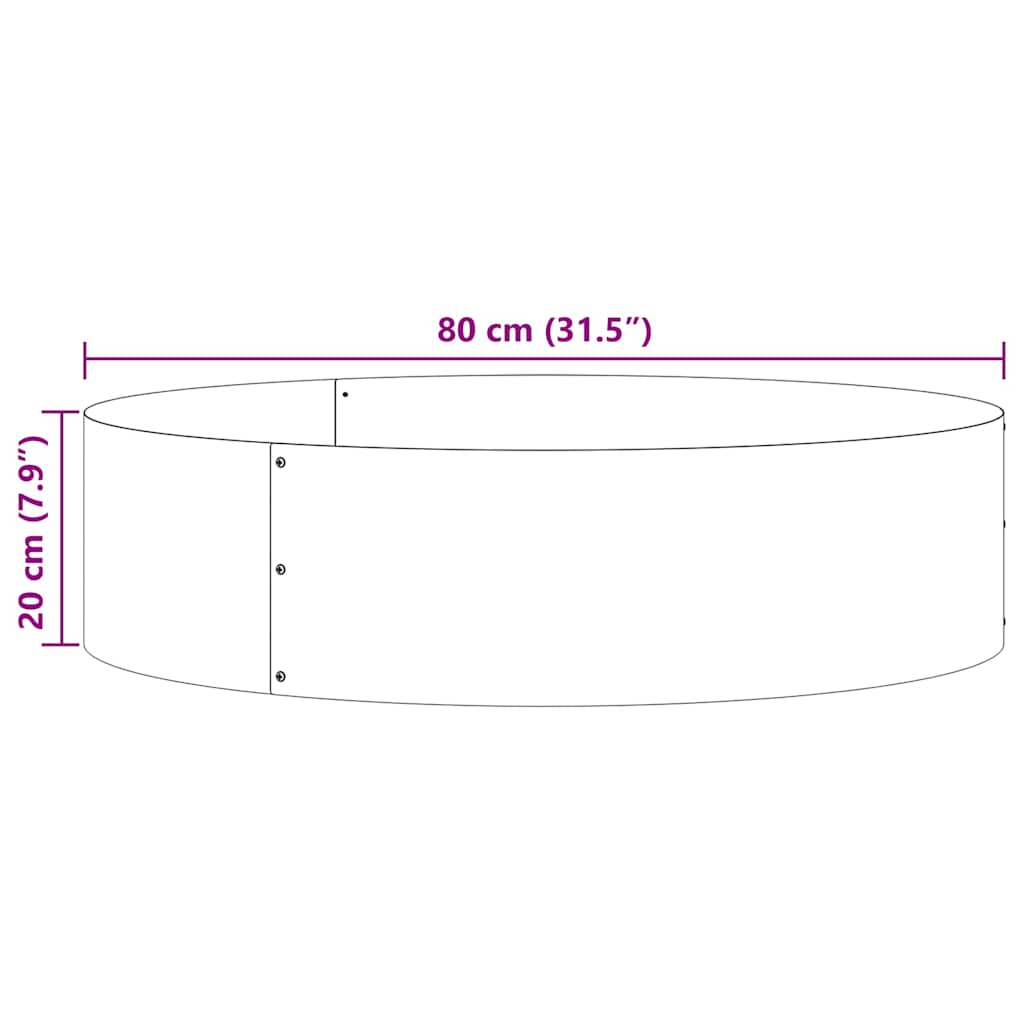 Stor Metallplantekasse Svart Metall Stor Holdbar Rund