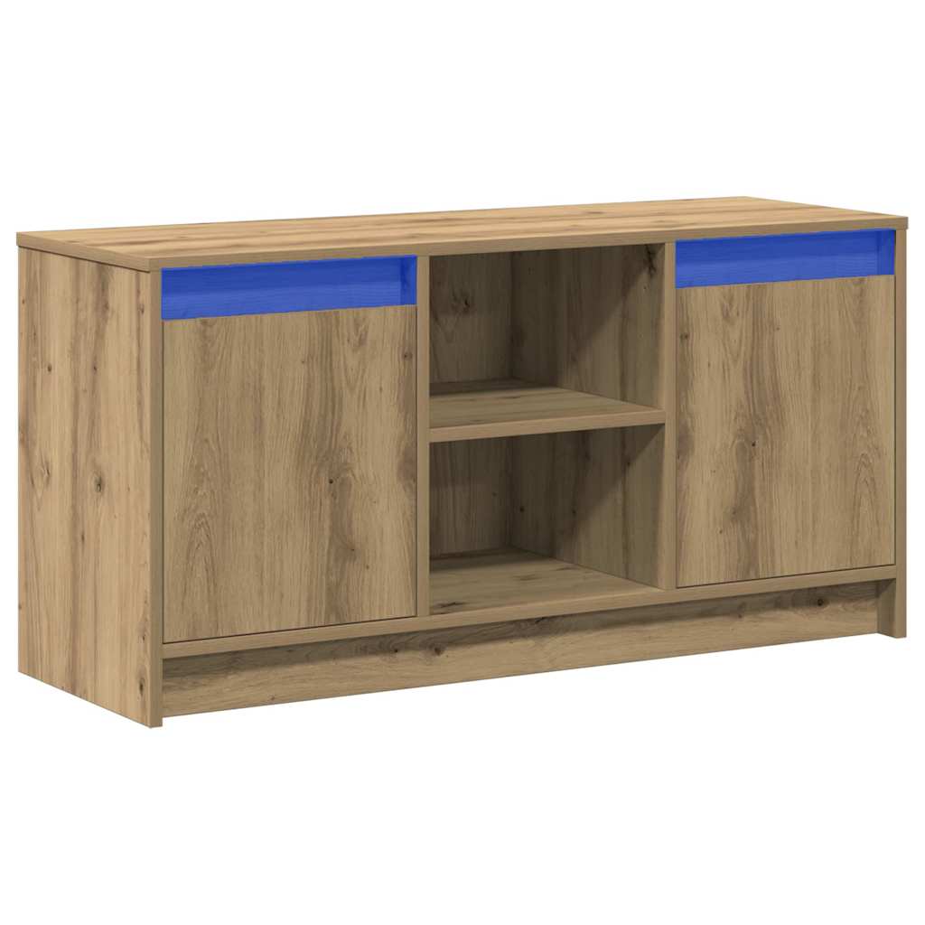 TV-Møbel Artisan Eik TV-skap med LED 100x34x50 cm..