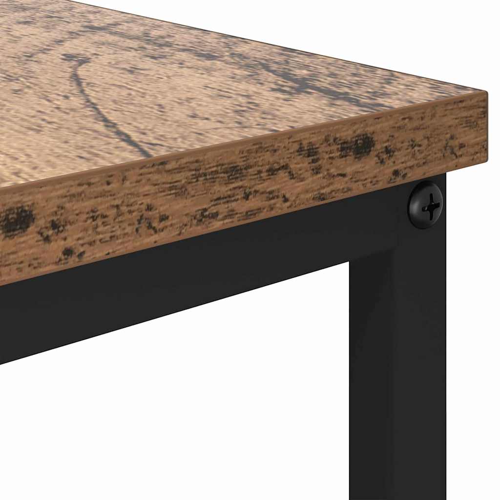Salongbord Sofabord Tre med skuff med hylle 100 x 51 x 45 cm