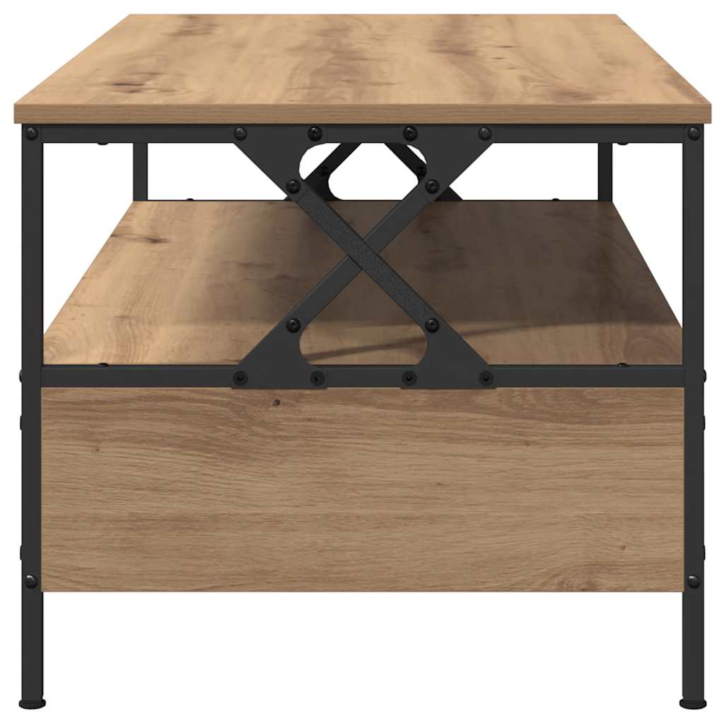 Salongbord Sofabord Artisan Eik med skuff med hylle 100 x 51 x 45 cm