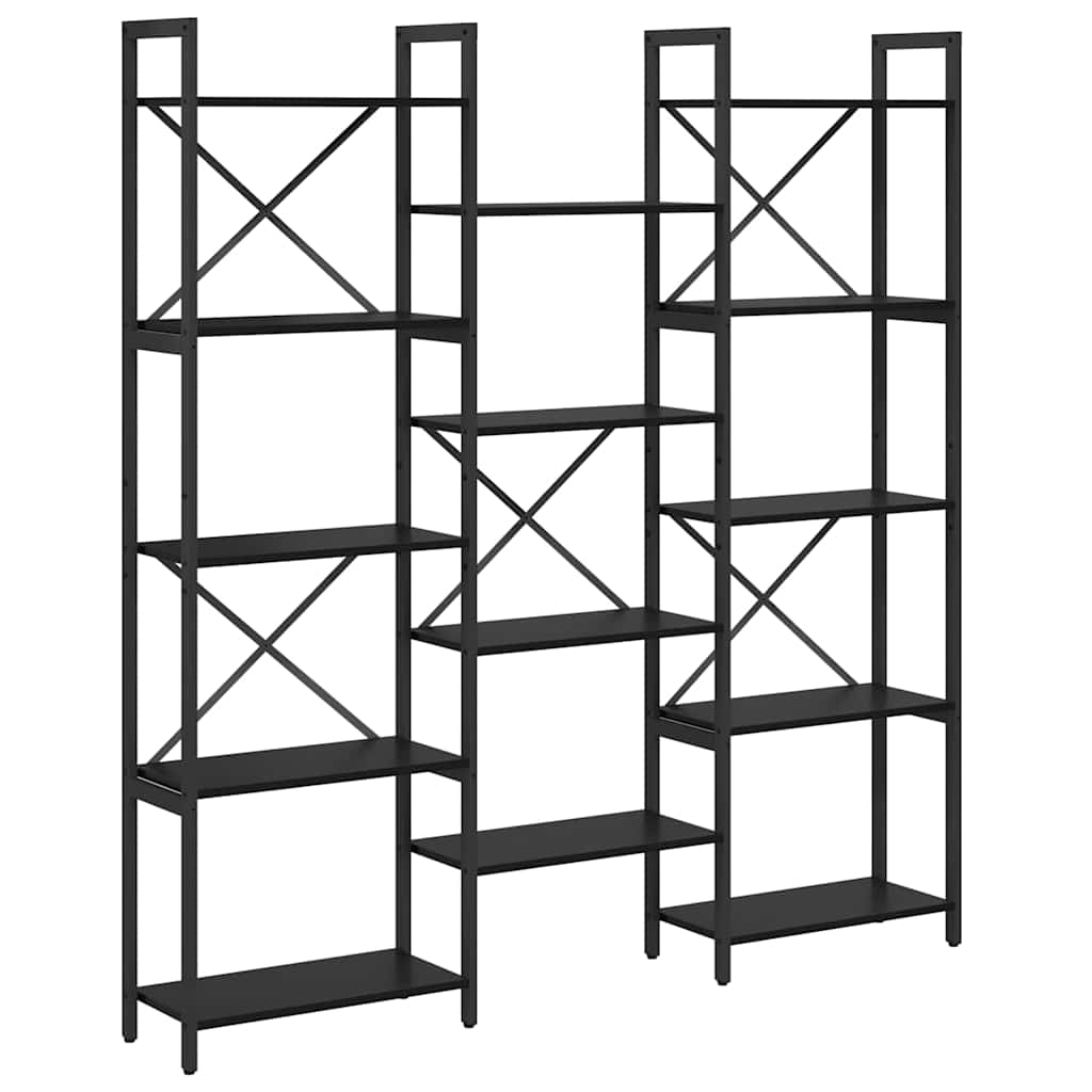 Bokhylle Svart eik 156 x 25 x 167.5 cm Konstruert tre
