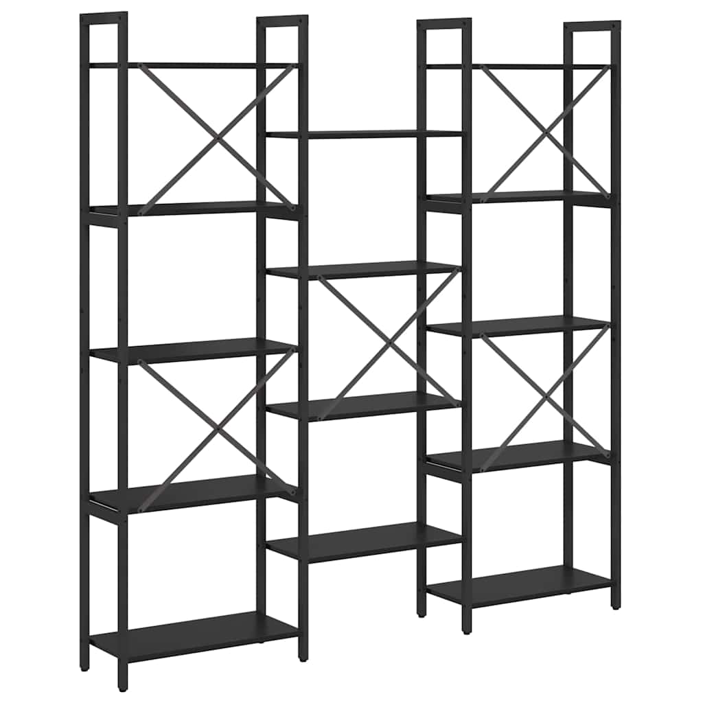 Bokhylle Svart eik 156 x 25 x 167.5 cm Konstruert tre