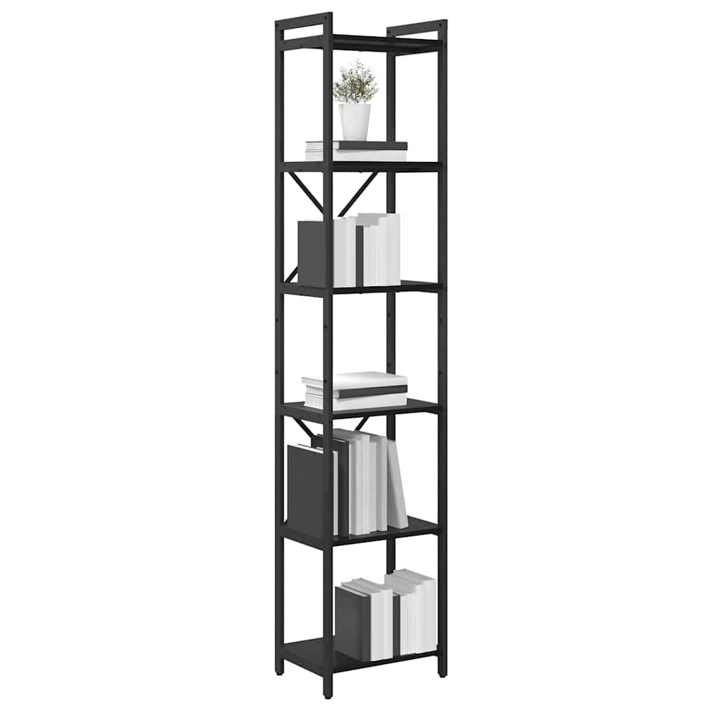 Bokhylle Svart eik 40 x 30 x 188 cm Konstruert tre