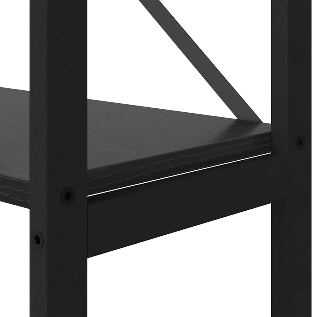 Bokhylle Svart eik 40 x 30 x 153 cm Konstruert tre