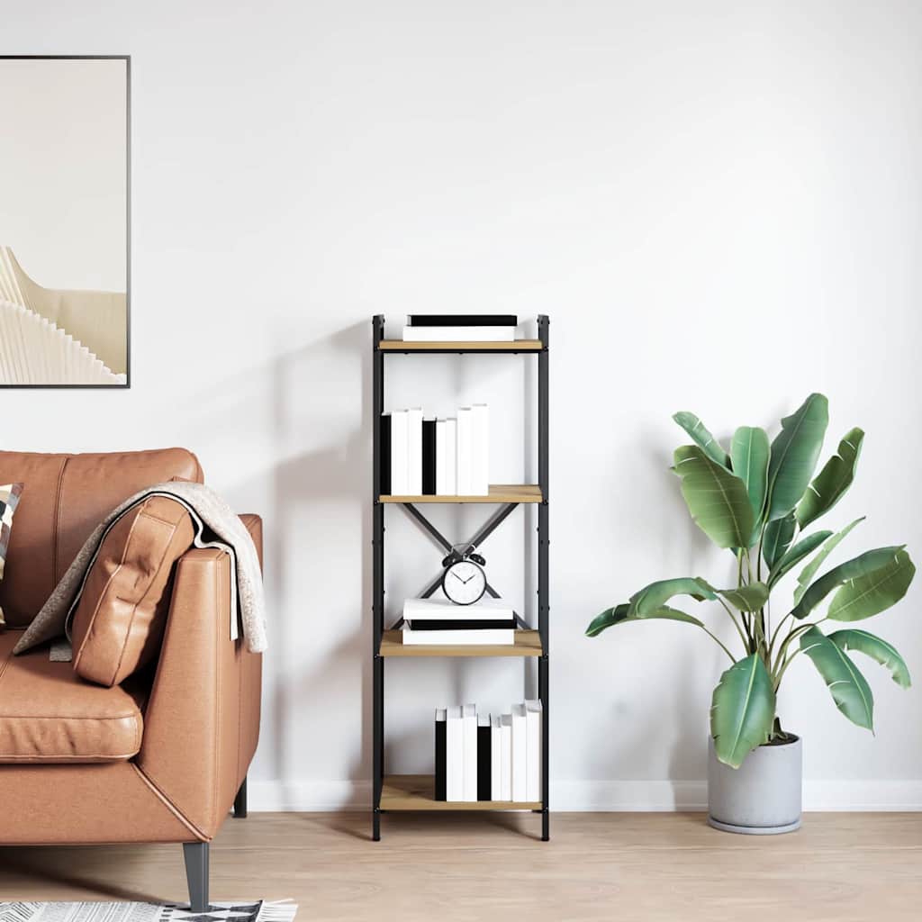 Bokhylle artisan eik 40 x 30 x 118 cm Tre og stål