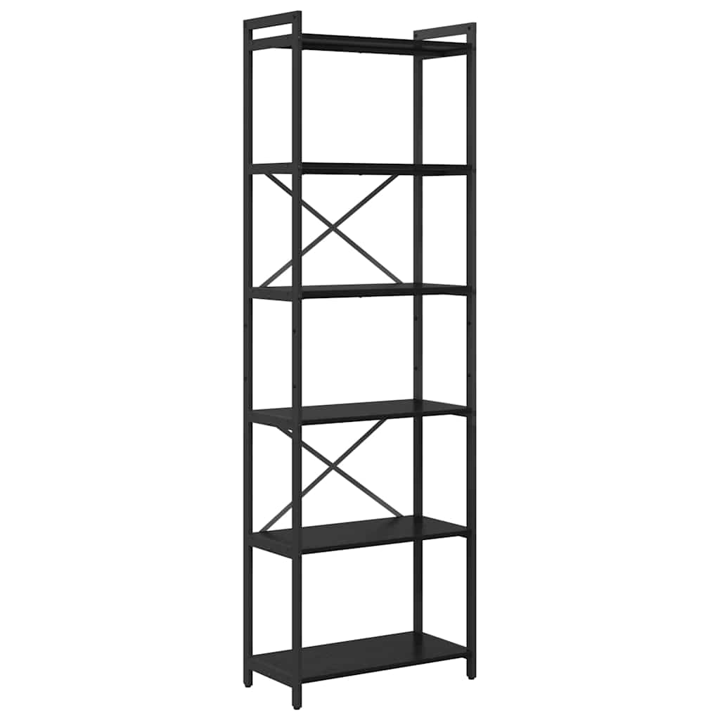 Bokhylle Svart eik 60 x 30 x 188 cm Sponplate