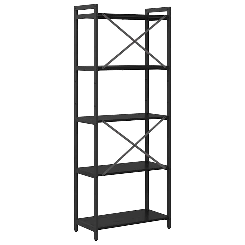 Bokhylle Svart eik 60 x 30 x 153 cm Konstruert tre