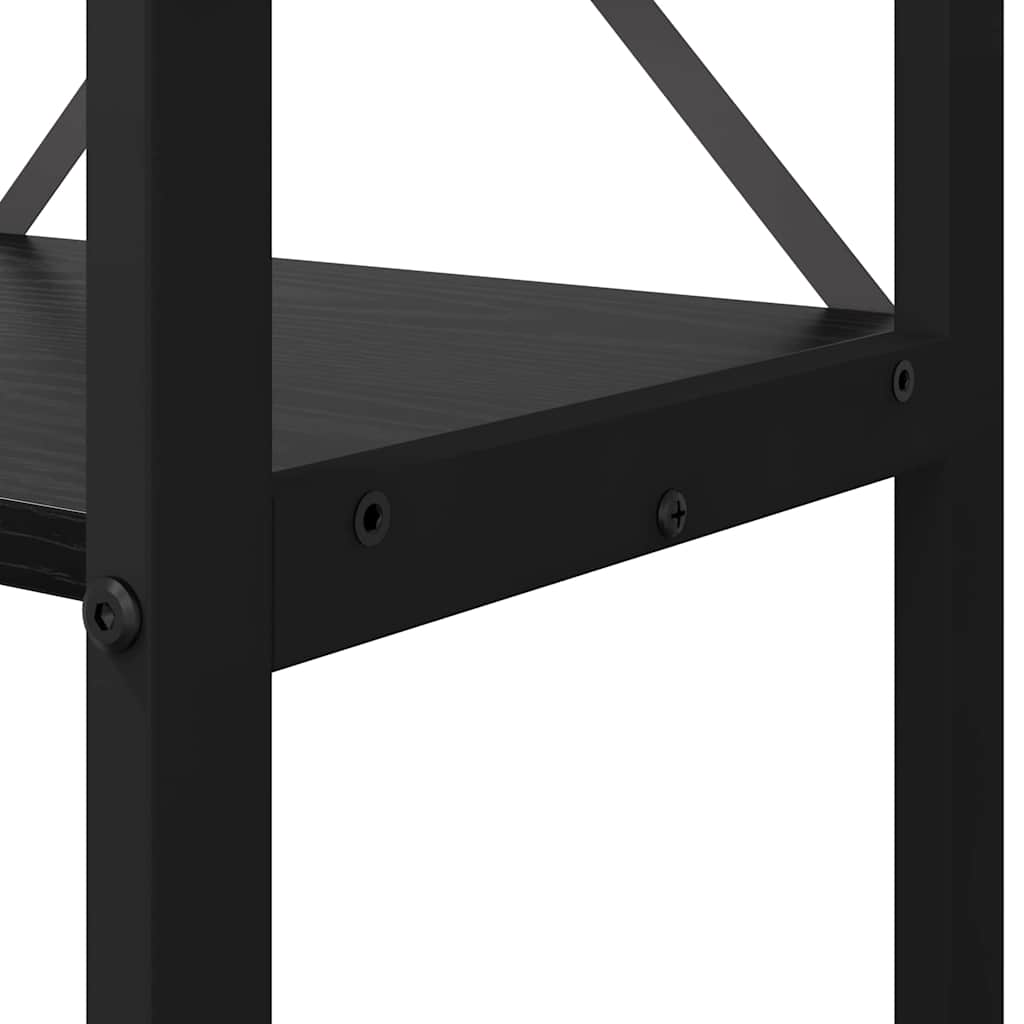 Bokhylle Svart eik 80 x 30 x 118 cm Konstruert tre