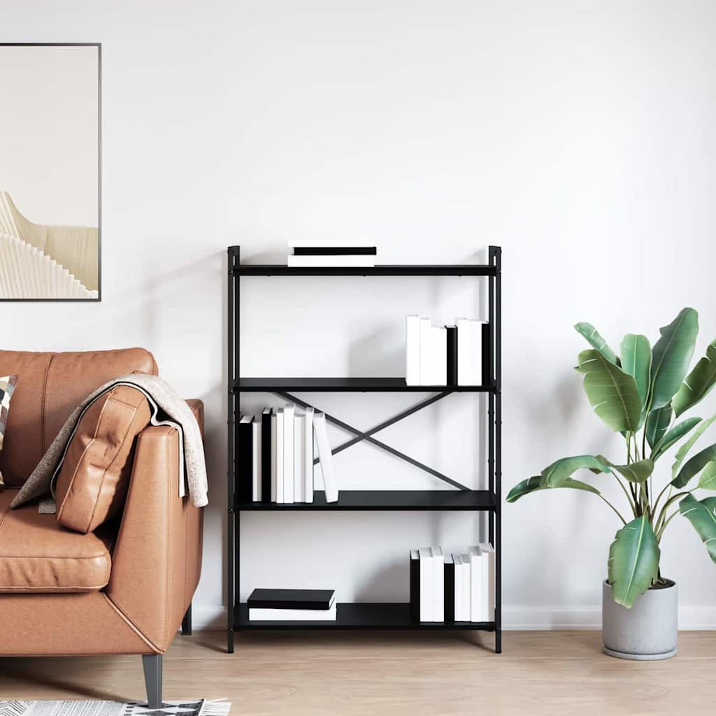 Bokhylle Svart eik 80 x 30 x 118 cm Konstruert tre
