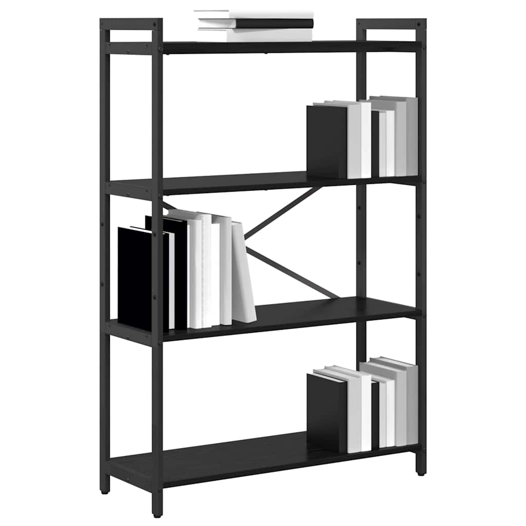 Bokhylle Svart eik 80 x 30 x 118 cm Konstruert tre