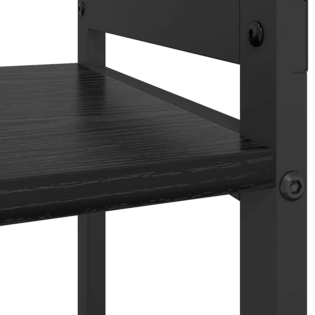 Bokhylle Svart eik 80 x 30 x 83 cm Konstruert tre