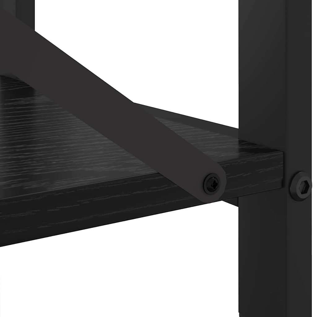 Bokhylle Svart eik 80 x 30 x 83 cm Konstruert tre