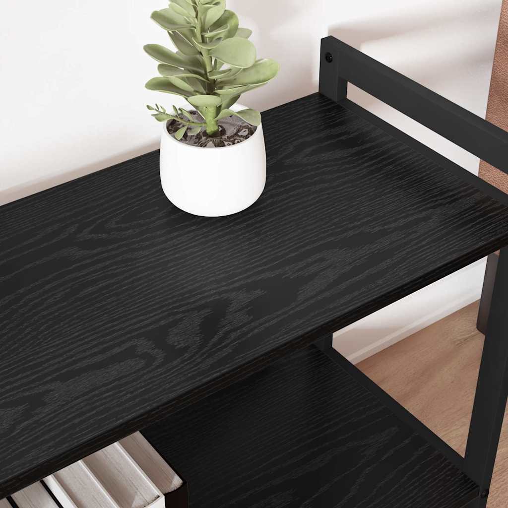 Bokhylle Svart eik 80 x 30 x 83 cm Konstruert tre