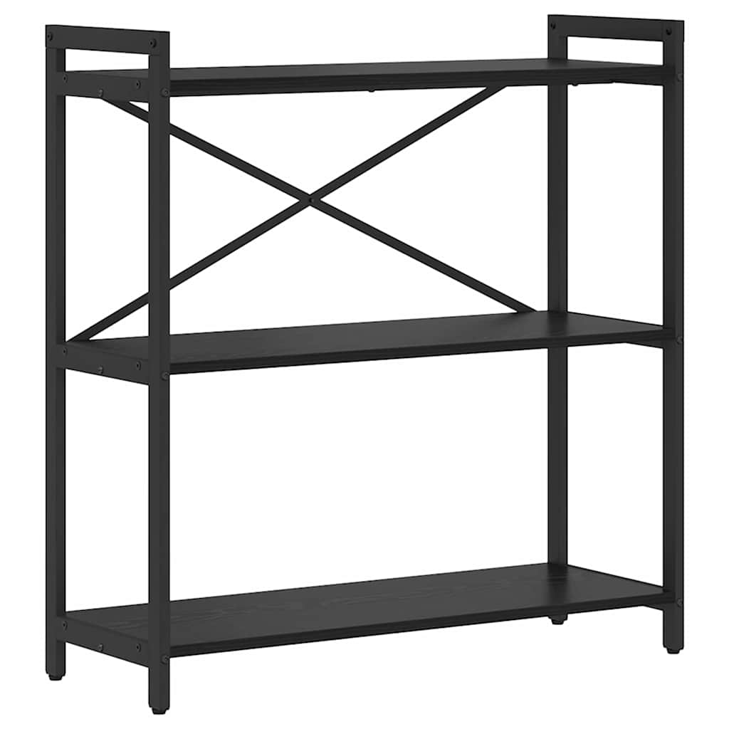 Bokhylle Svart eik 80 x 30 x 83 cm Konstruert tre