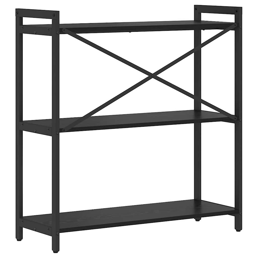 Bokhylle Svart eik 80 x 30 x 83 cm Konstruert tre