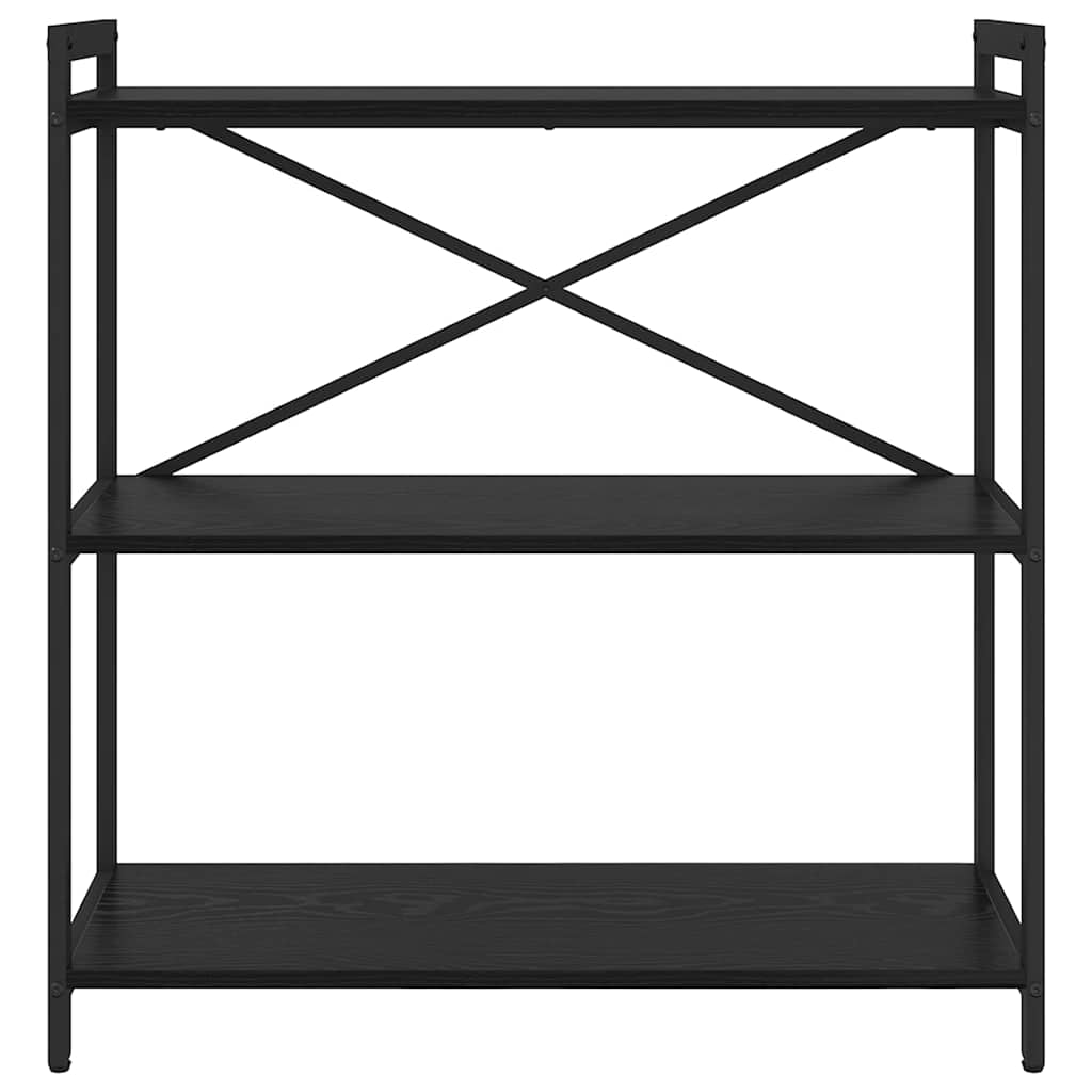 Bokhylle Svart eik 80 x 30 x 83 cm Konstruert tre