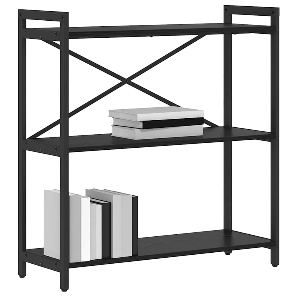 Bokhylle Svart eik 80 x 30 x 83 cm Konstruert tre
